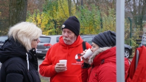 Auch die Begleiter der LäuferInnen trainieren